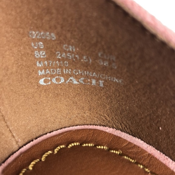 NEW Coach Chain Link Strap Suede Peep Toe Ankle Strap Sandals Heels 8 - Picture 8 of 12